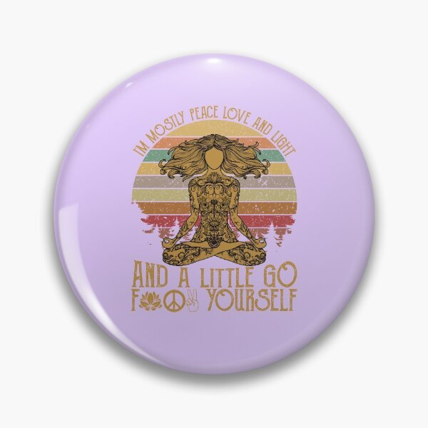 Item preview, I'm Mostly Peace Love And Light And A Little Go F Yourself - Funny Yoga Tattoo designed and sold by BuynPose.