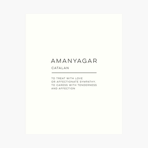 Vista previa del artículo con la obra «Definición de Amanyagar», diseñado y vendido por wisemagpie.