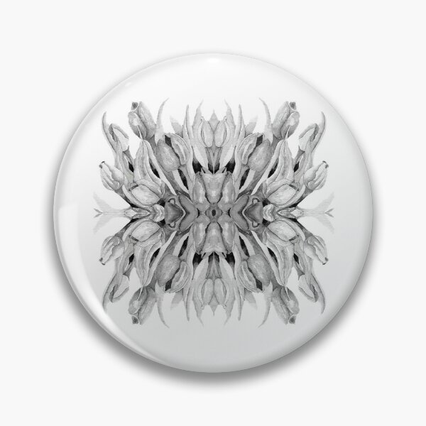 Item preview, Flower Power - Monochrome Watercolour Tulips Kaleidoscope designed and sold by Julie Pickering.