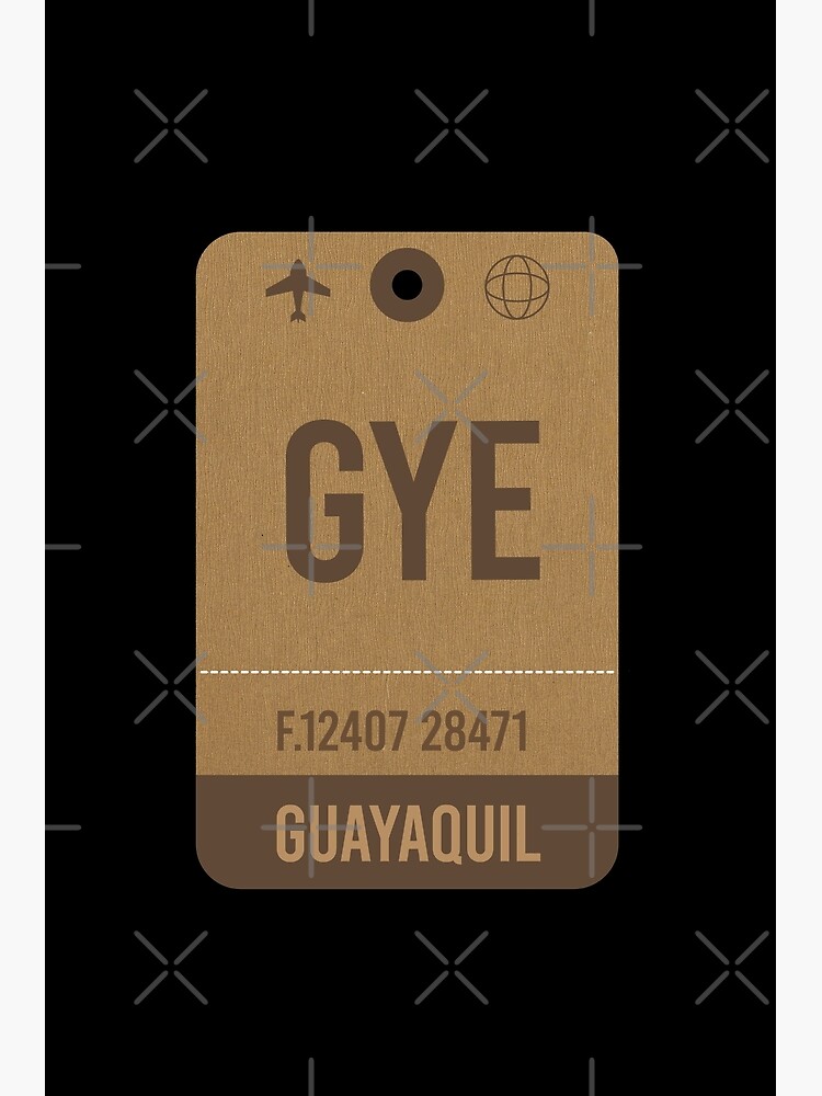 "Guayaquil Airport Vintage Luggage Tag,Ecuador" Poster by