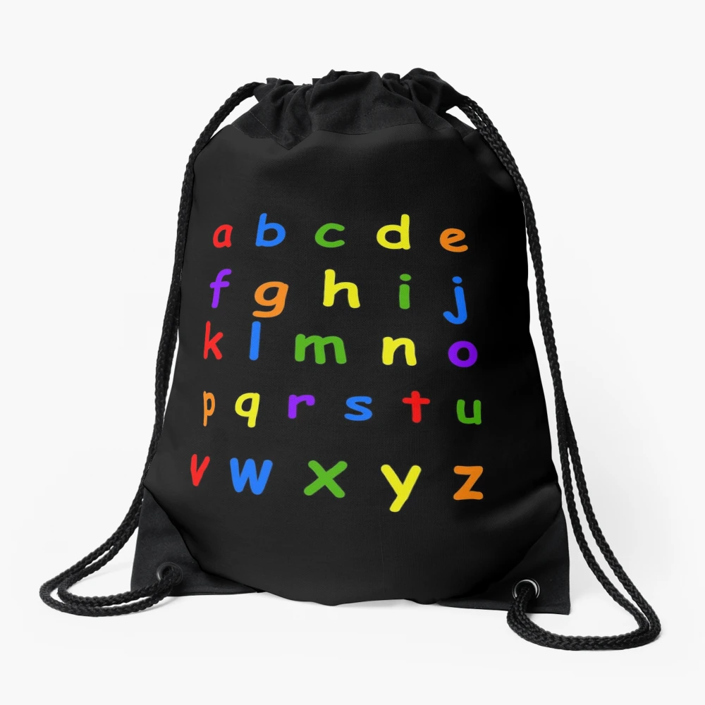 Nerditotes Letters Drawstring Backpack 