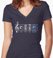 Camiseta entallada de cuello en V Dr. quien