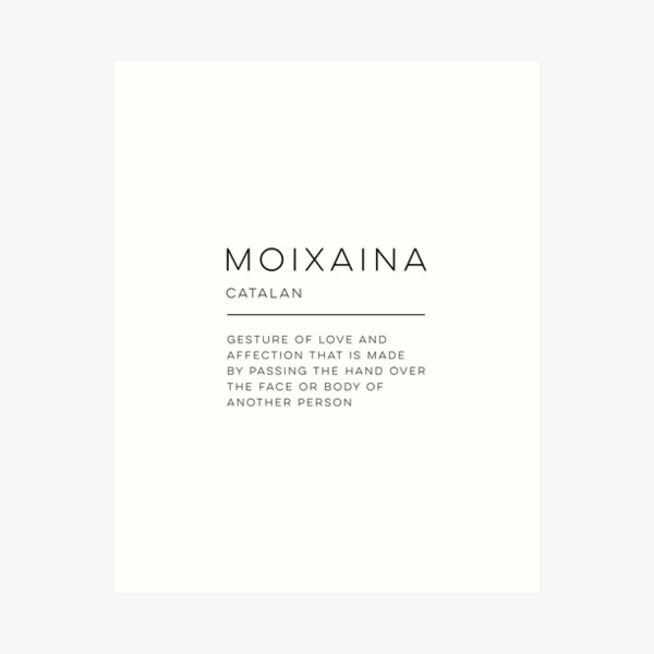 Vista previa del artículo con la obra «Definición de Moixaina», diseñado y vendido por wisemagpie.