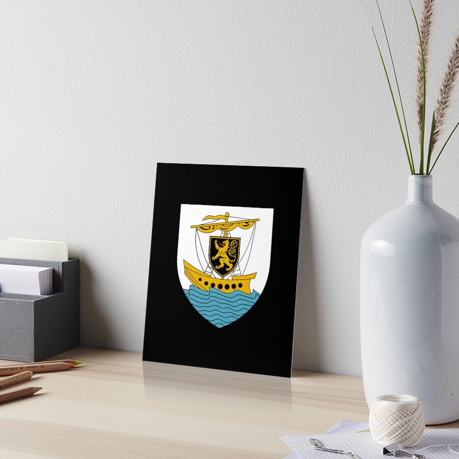 "galway flag coat of arms logo" Art Board Print by Original1977 Redbubble