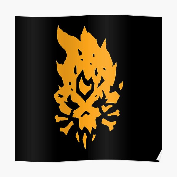 "Cursed Fire Skull" Sea of Thieves Design Poster