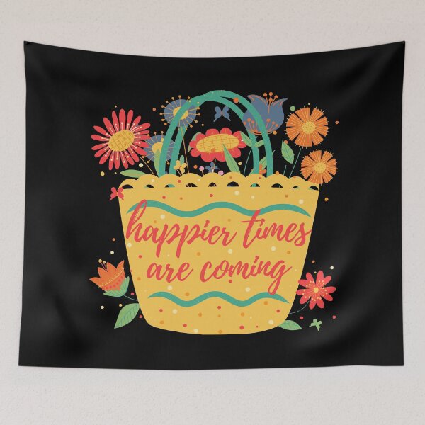 Item preview, Tomorrow Will Be A Good Day floral basket - inspirational quote designed and sold by hyggekrog.