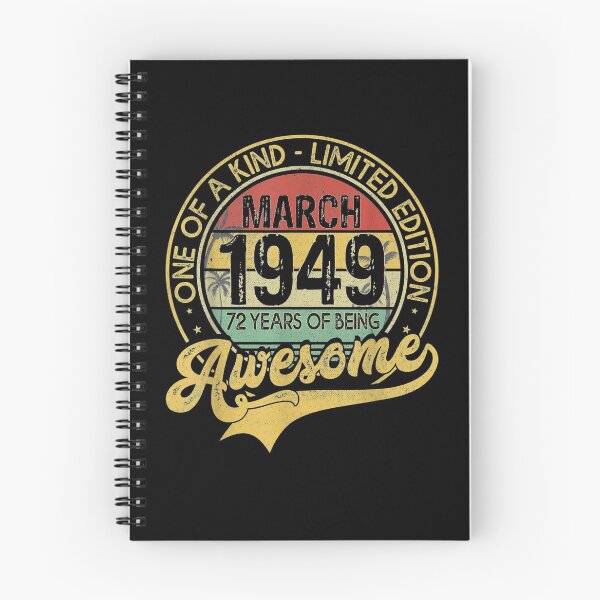 Item preview, Vintage March 1949 72 Years Born In 1949 72nd Bday Gift designed and sold by charissamo77.
