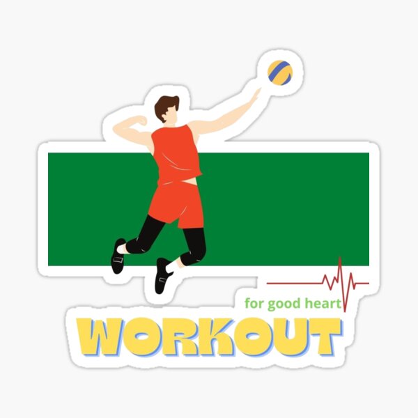 VOLLEY BALL,WORKOUT FOR GOOD HEART Sticker