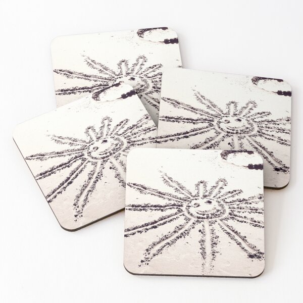 Item preview, Brightly shining sun drawn on the sand, family vacations  designed and sold by helenkaiy.