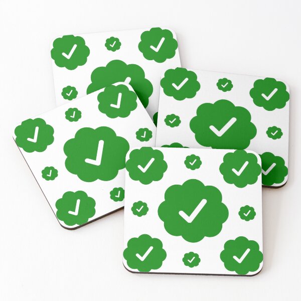 Item preview, Verified check stickers set in green color designed and sold by EnjoyMyTees.