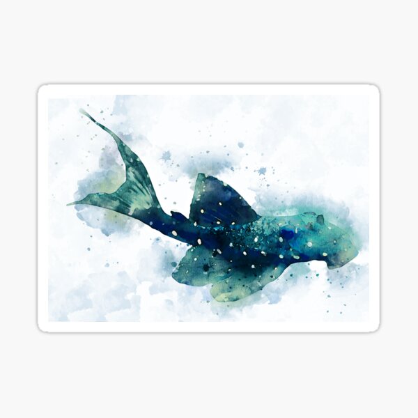 Vista previa del artículo con la obra «Color de agua Pleco», diseñado y vendido por GFishy.