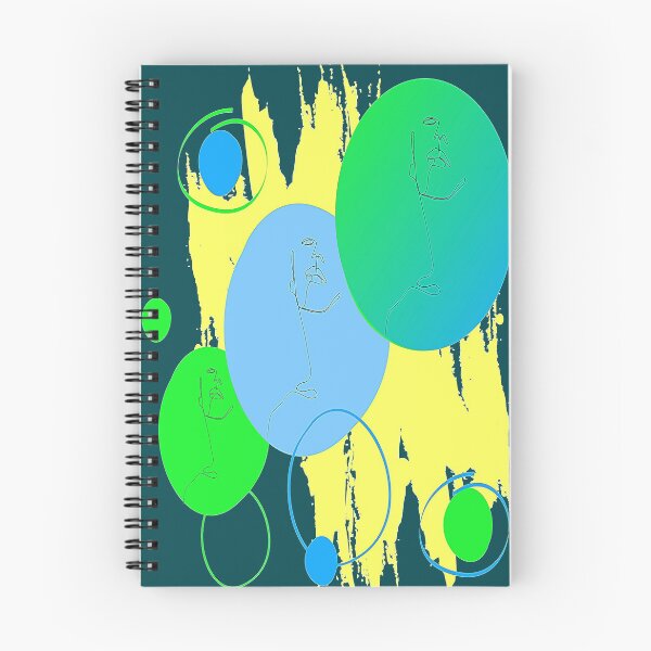 Item preview, Abstract Faces Colorful Circles Abstract art design, linear design, Pscychedelic  Arte Abstraco designed and sold by Adri Barnard.