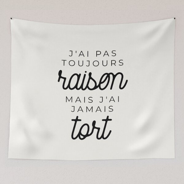 Item preview, J'ai pas toujours raison mais j'ai jamais tort designed and sold by TheLemonBox.