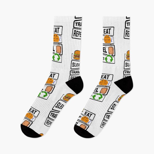 Item preview, Funny Eat Sleep Travel Repeat illustration for Travelers  designed and sold by KO-Design.