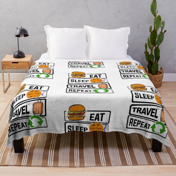 Item preview, Funny Eat Sleep Travel Repeat illustration for Travelers designed and sold by KO-Design.