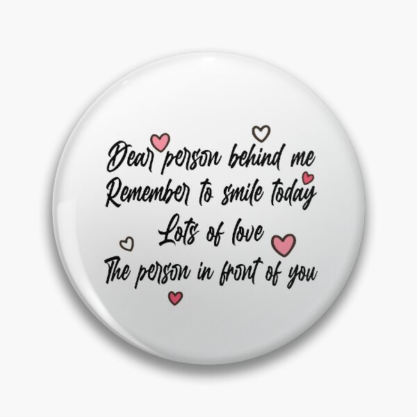 Item preview, Dear person behind me / dear person in front of me designed and sold by RedJazz.