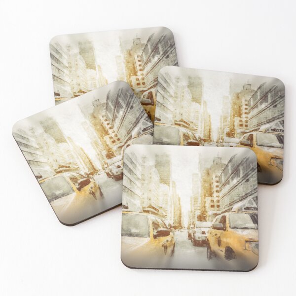 Item preview, New York street canyon taxis designed and sold by coolArtGermany.