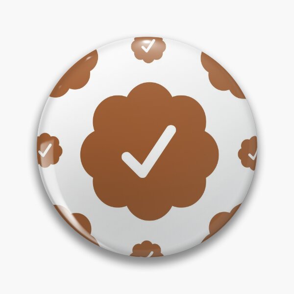 Item preview, Verified check stickers set in brown color designed and sold by EnjoyMyTees.