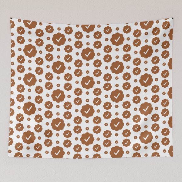 Item preview, Verified check stickers set in brown color designed and sold by EnjoyMyTees.