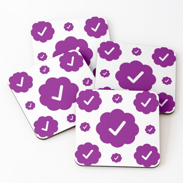 Item preview, Verified check stickers set in purple color designed and sold by EnjoyMyTees.
