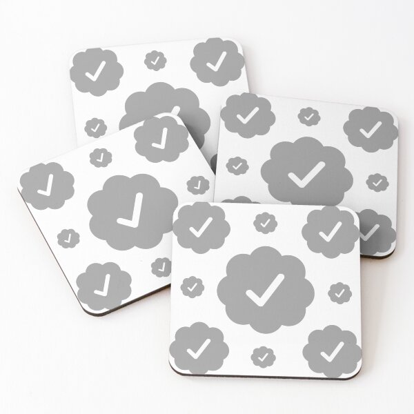 Item preview, Verified check stickers set in grey color designed and sold by EnjoyMyTees.
