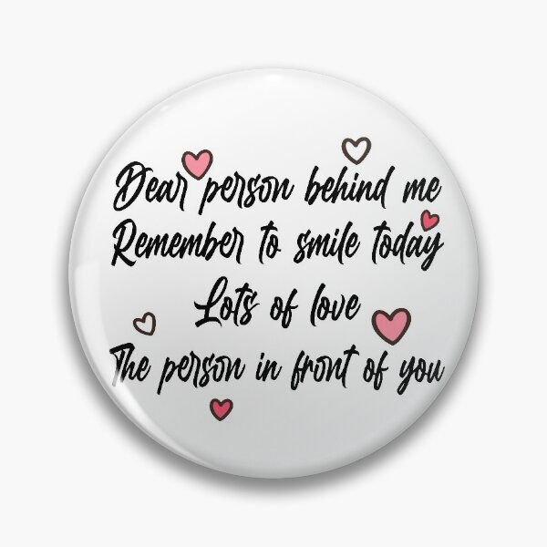 Item preview, Dear person behind me / dear person in front of me designed and sold by RedJazz.