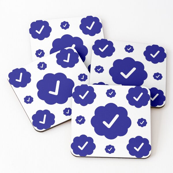 Item preview, Verified check stickers set in navy blue color designed and sold by EnjoyMyTees.