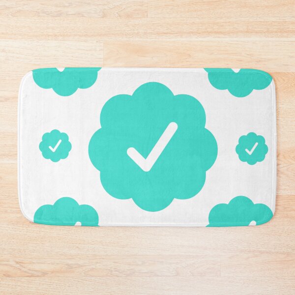 Item preview, Verified check stickers set in turquoise color designed and sold by EnjoyMyTees.