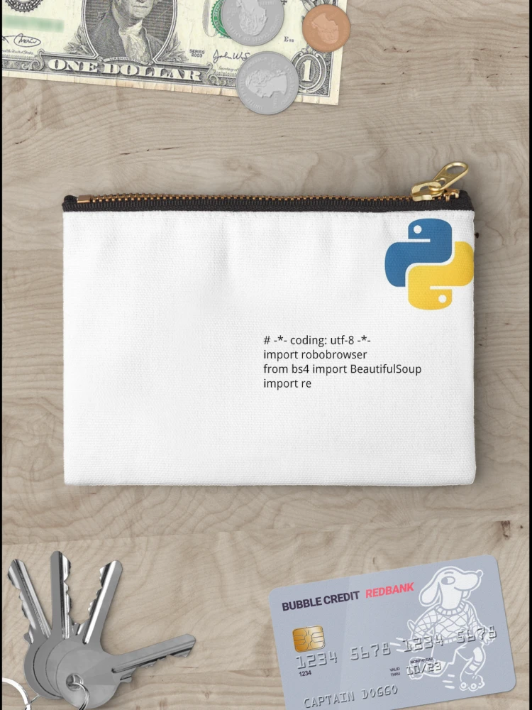 Thumbnail 3 of 4, Zipper Pouch, Python designed and sold by cosito.