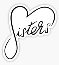 Schwestern Herz Sticker