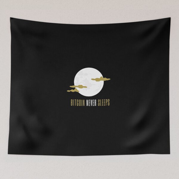Item preview, Bitcoin Never Sleeps designed and sold by TraderShirts.