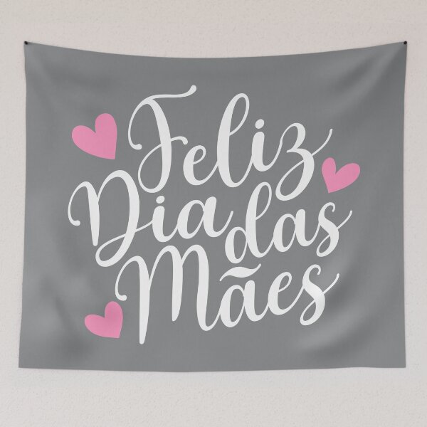 Item preview, Feliz Dia Das Mães Spanish Portugese Happy Mother's Day Calligraphy Quote designed and sold by Hommie9977.