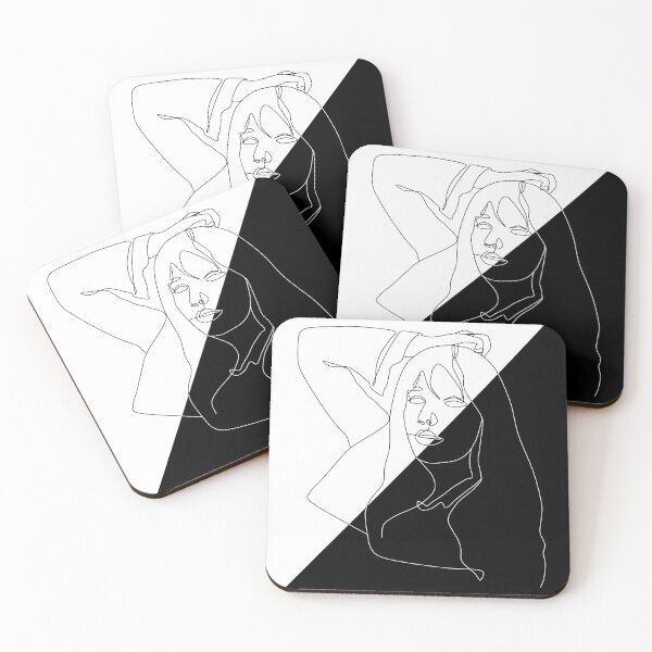 Item preview, Girl Line Art Illustration (White and Black) designed and sold by avejane.