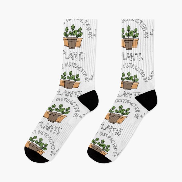 Item preview, Easily distracted by plants designed and sold by Catsloversdotme.