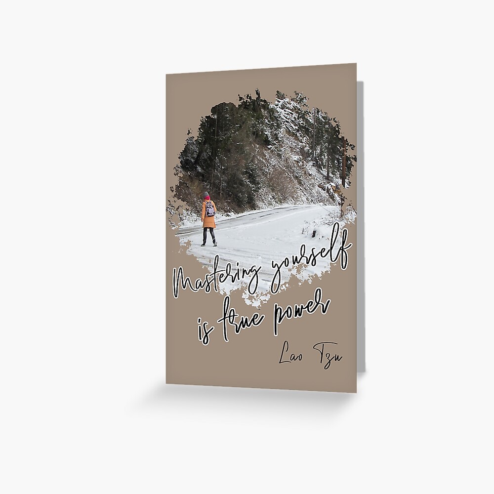 Mastering yourself is true power - Impactful Positive Motivational Greeting Card