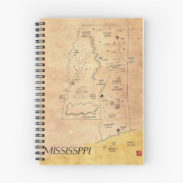 Item preview, Mississippi as a fantasy map designed and sold by aldayuan.
