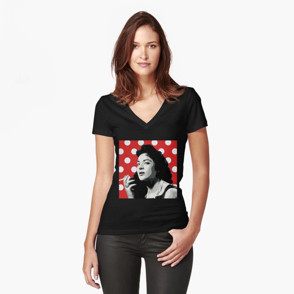 Item preview, Fitted V-Neck T-Shirt designed and sold by manuserr.