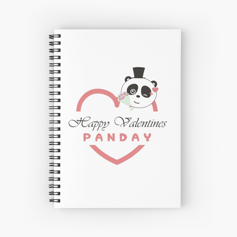 Valentines PANDAY Spiral Notebook