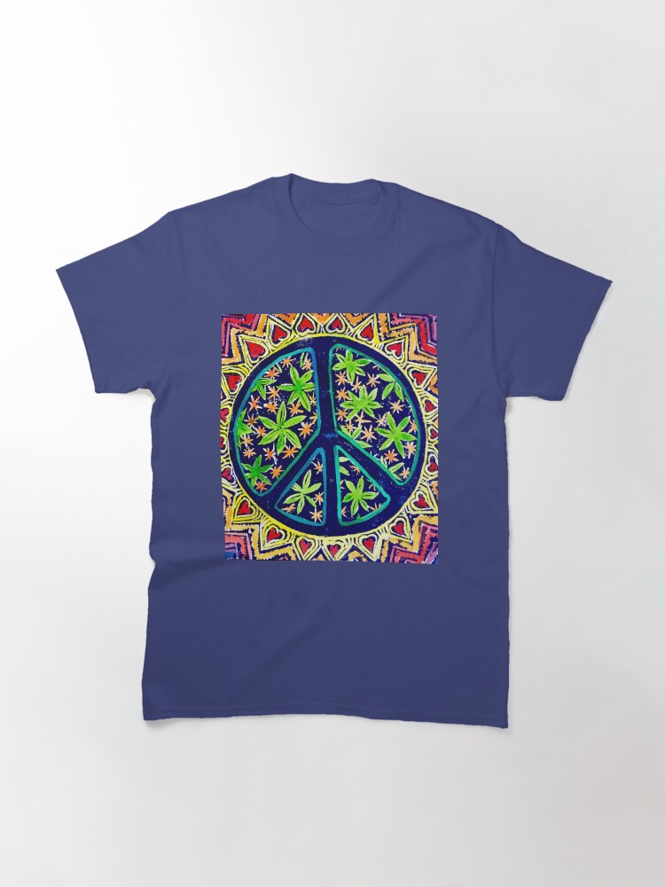 Thumbnail 2 of 7, Classic T-Shirt, Peace Mandala designed and sold by leonitalee.