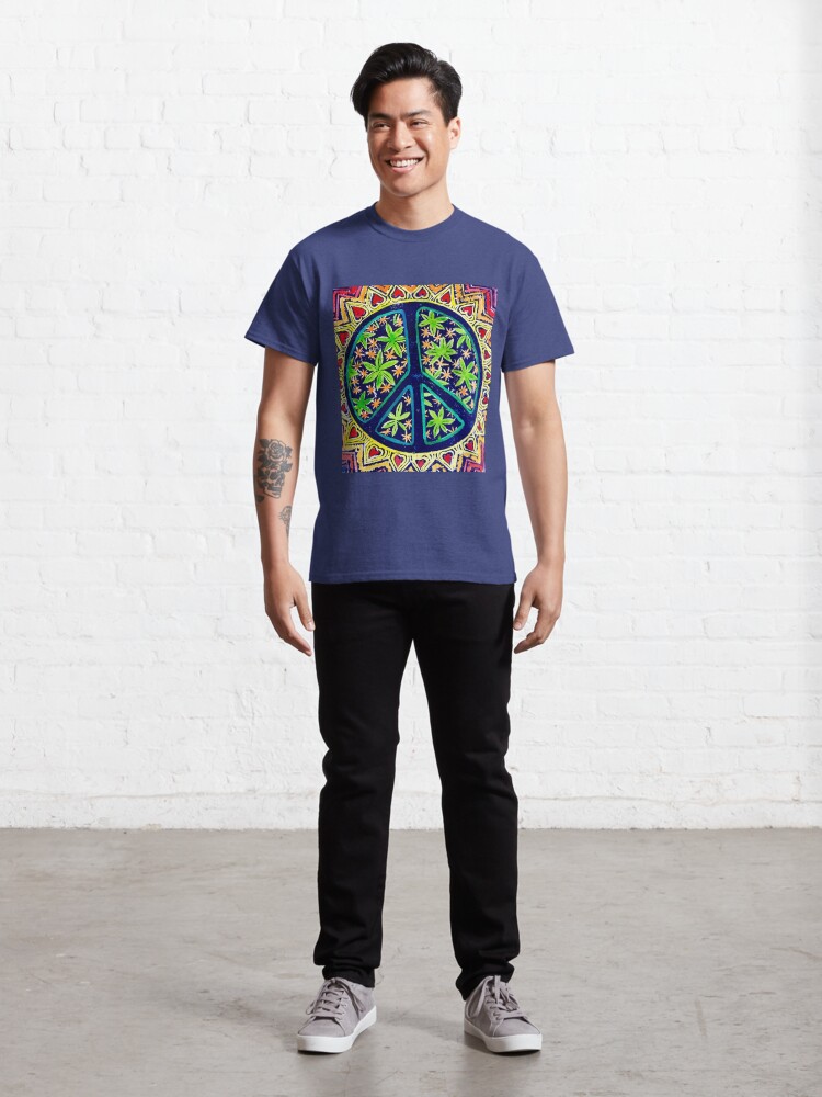 Thumbnail 3 of 7, Classic T-Shirt, Peace Mandala designed and sold by leonitalee.