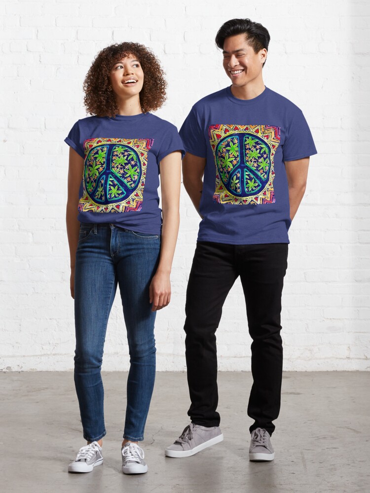 Thumbnail 1 of 7, Classic T-Shirt, Peace Mandala designed and sold by leonitalee.