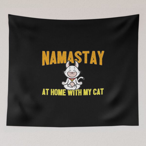 Item preview, Namastay At Home With My Cat - Funny Cute Pet Yoga designed and sold by PrintPress.