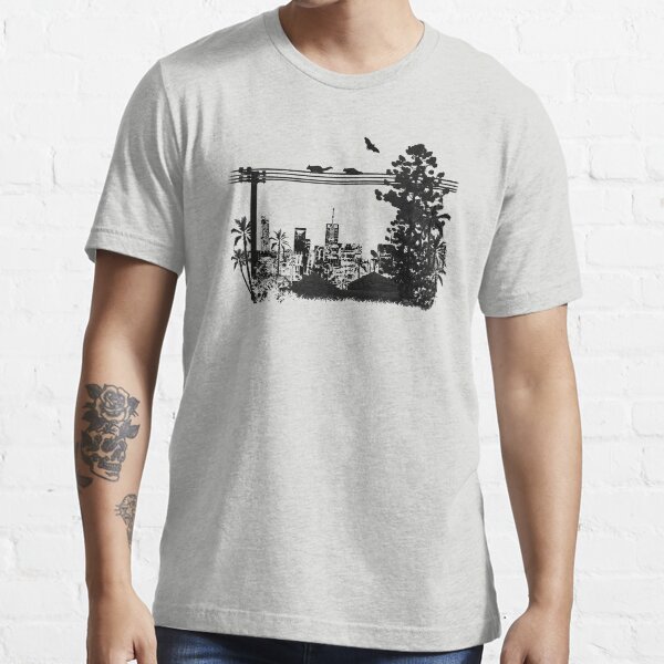 "Brisbane Evening Skyline" Tshirt for Sale by wanungara Redbubble brisbane tshirts