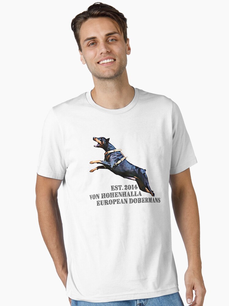 Thumbnail 1 of 7, Essential T-Shirt, Doberman Bite Work designed and sold by HohenhallaDobes.