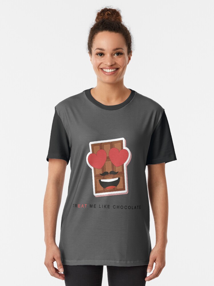 Alternate view of TR 'EAT' ME LIKE CHOCOLATE Graphic T-Shirt