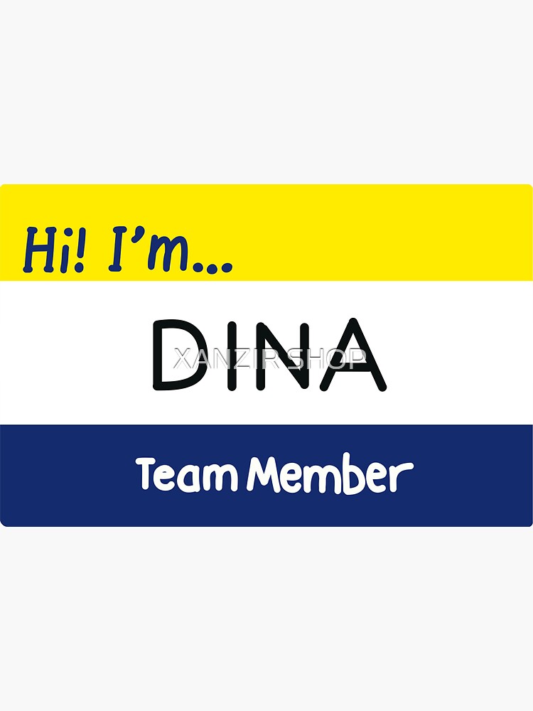 Dina Sticker for Sale by XANZIR SHOP
