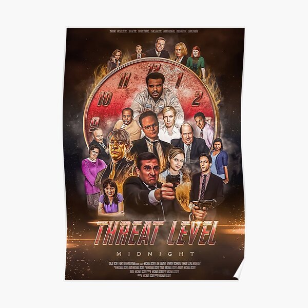 THREAT LEVEL MIDNIGHT Comedy The Office Poster