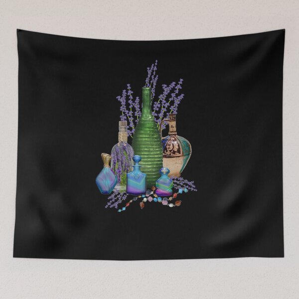 Item preview, Bottles and lavender abstract arrangement designed and sold by Areashor.