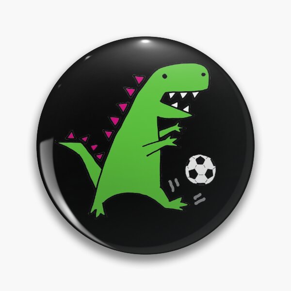Item preview, Funny Green T-rex Dinosaur Playing Soccer designed and sold by Nature's Fancy.
