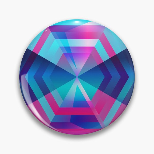 Item preview, Regular star shape polygon in pink and blue designed and sold by IngaDesign.
